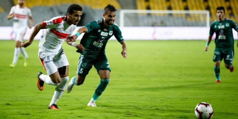 الزمالك يفترس المصري بثنائية ويواصل التحليق منفردا في صدارة الدوري