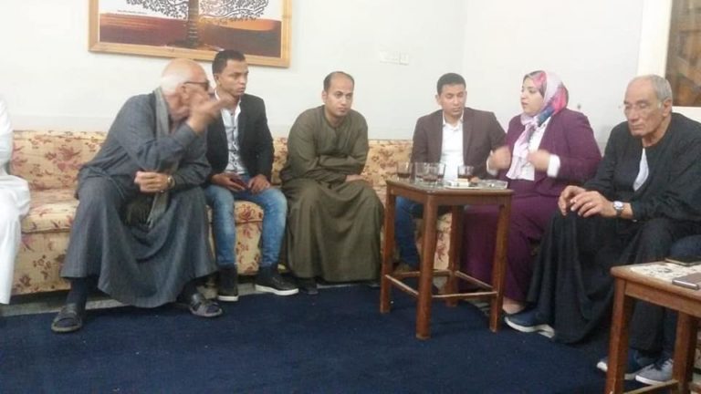 النائبة “عبير تقبية” في زيارة لقرية بني هلال بمنيا القمح