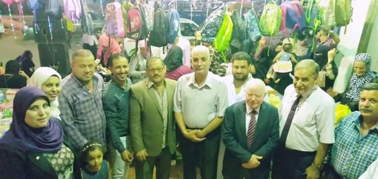 السبع يفتتح معرض حزب الحركة الوطنية المصرية للمستلزمات المدرسية