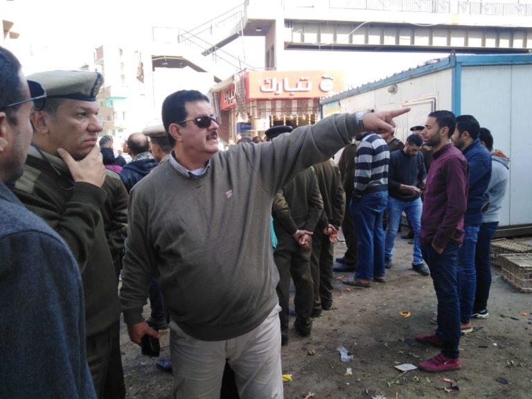 بالصور..استمرار حملة إزالات الإشغالات تحت الكوبري الجديد