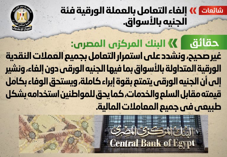 إلغاء التعامل بالعملة الورقية فئة الجنيه بالأسواق