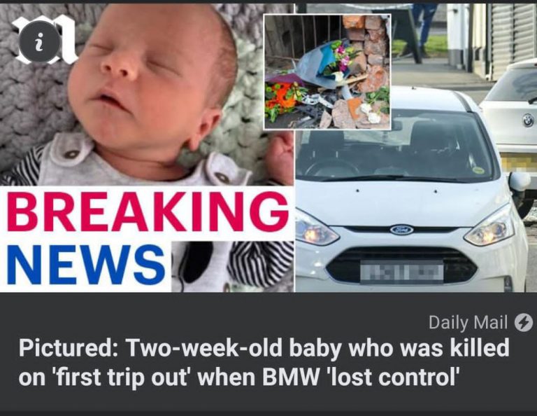 وفاة طفل يبلغ من العمر اسبوعين لوالدين مراهقين يبلغا من العمر ١٨ عاما بعد اصطدام عربية BMW بعربه الطفل و و عدم السيطرة عليها و اصطدامها  في جدار أثناء المشي .   في مدينة براونهيلز في الولايات المتحدة الأمريكية .