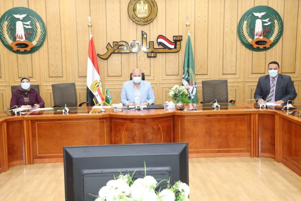 إجتماع  تنسيقي  لمتابعة الموقف التنفيذي  لإقامة منشآت صحية بمركزي  الشهداء وأشمون ضمن مبادرة حياه كريمة بالمنوفية