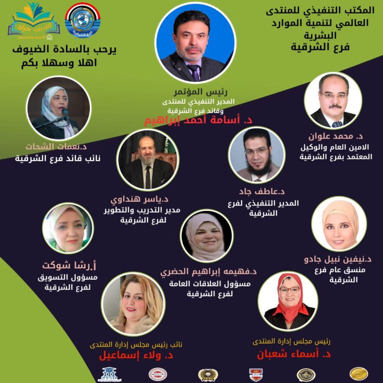 تحت شعار “نحو مجتمع واعي” أكاديمية المنتدي العالمي – فرع الشرقية تدعوكم للحضور والإنضمام لمؤتمر التدريب حياة ٢ “الأسرة والمجتمع” بالزقازيق