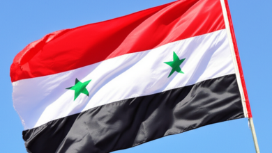 علم سوريا يرفرف، كرمز لعودة مؤسسات الدولة إلى السويداء