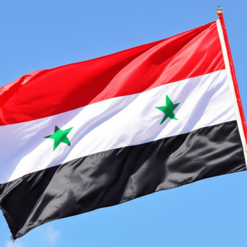 علم سوريا يرفرف، كرمز لعودة مؤسسات الدولة إلى السويداء