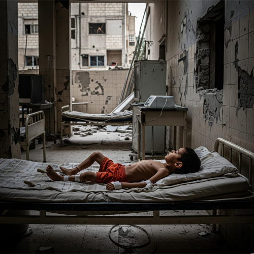 نظرة في عين طفل من غزة تلخص مأساة انتشار مرض الشلل الرخو الحاد.