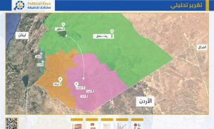  خريطة لسوريا مع التركيز على محافظة السويداء في الجنوب