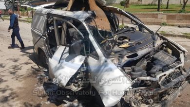 آثار الدمار في موقع انفجار إدلب وسط المدينة