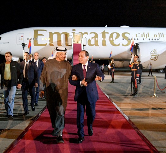 الرئيس السيسي يستقبل محمد بن زايد في مصر