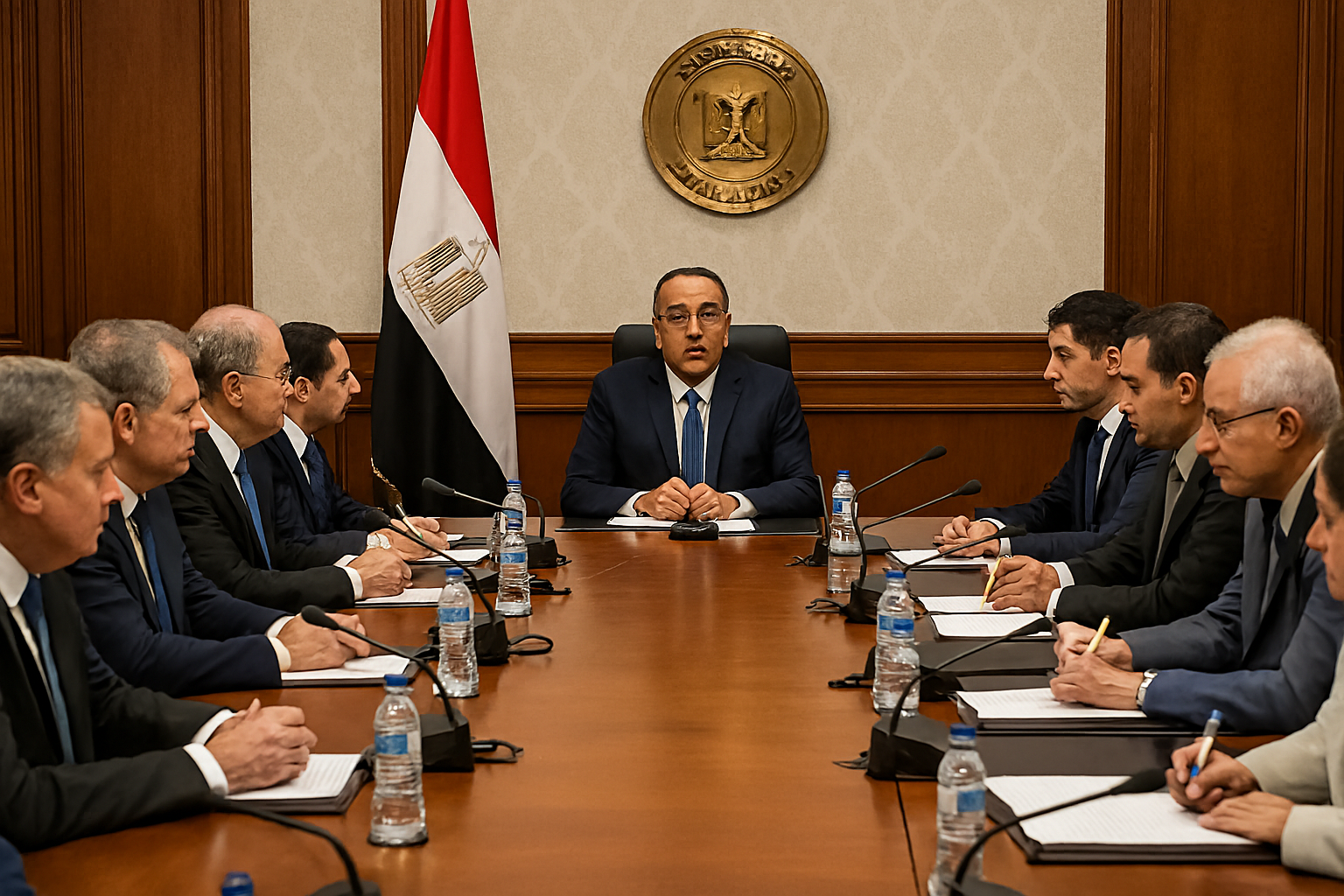اجتماع مجلس الوزراء المصري برئاسة الدكتور مصطفى مدبولي في مدينة العلمين الجديدة