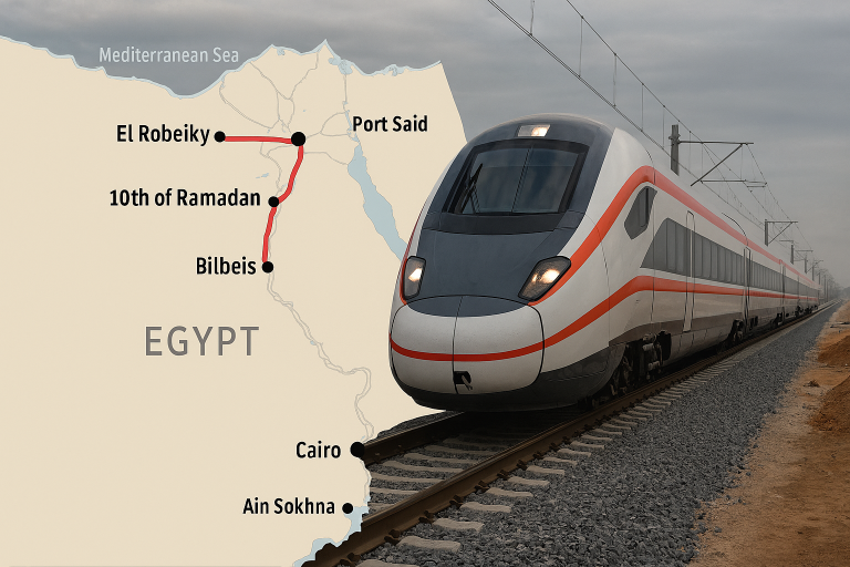 مشروع خط سكة حديد الروبيكي العاشر بلبيس في مصر
