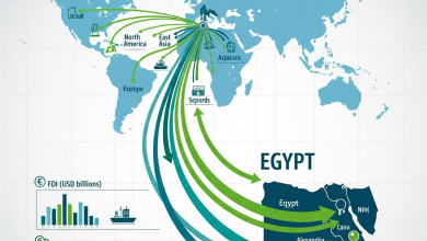 إنفوجرافيك يوضح تأثير الاقتصاد العالمي على مصر من خلال التجارة وأسواق العملات