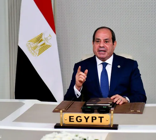الرئيس السيسي الاعتراف بالدولة الفلسطينية القضية الفلسطينية حل الدولتين الضغط الدولي