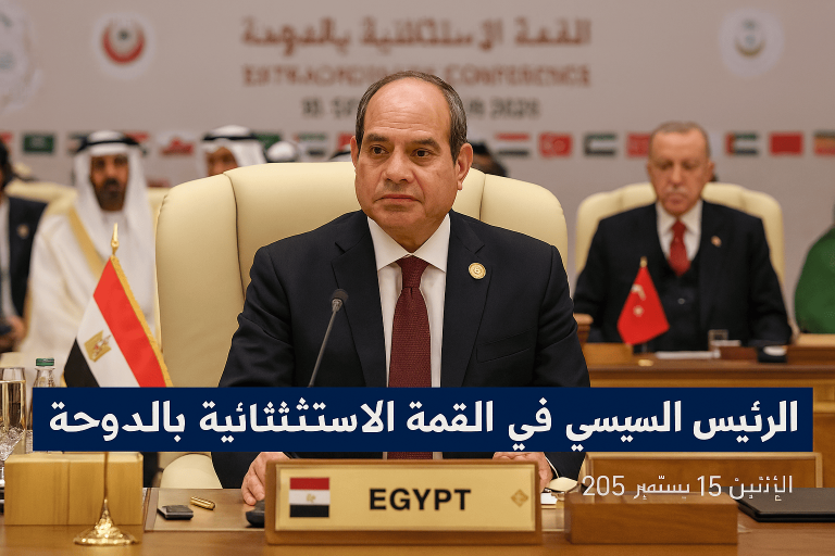 الرئيس السيسي في الدوحة القمة العربية الإسلامية الاستثنائية العدوان الإسرائيلي التعاون العربي الإسلامي