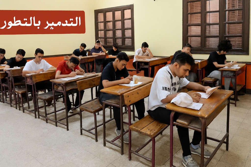 طلاب يواجهون نظام البكالوريا الجديد المدمر