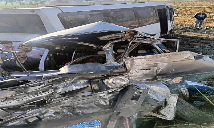 مأساة على طريق بلبيس – الجوسق.. مصرع شخصين وإصابة 8 في حادث تصادم مروع بالشرقية