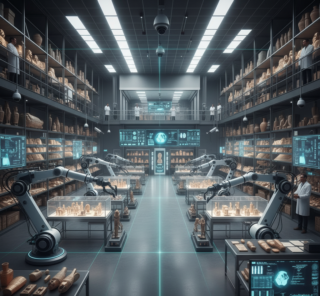 تحديث المخازن الأثرية, وزارة السياحة والآثار, المخزن المركزي للآثار, حفظ الآثار, عبدالرحيم ريحان