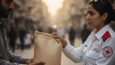الهلال الأحمر المصري، قافلة زاد العزة، مساعدات غزة، معبر رفح، سلال غذائية، دعم إنساني