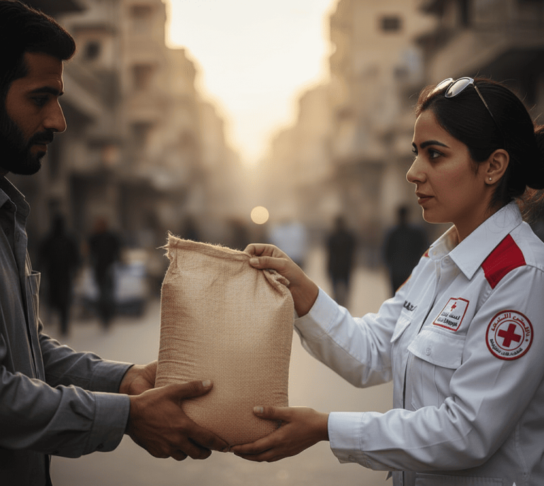 الهلال الأحمر المصري، قافلة زاد العزة، مساعدات غزة، معبر رفح، سلال غذائية، دعم إنساني