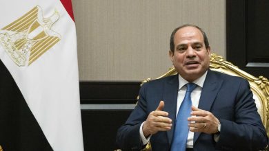 الرئيس السيسي يصافح البرهان خلال استقباله في القاهرة لبحث أزمة السودان