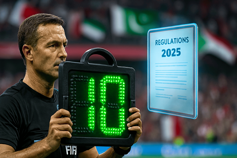قانون الـ10لاعبين كأس العرب 2025، لوائح الفيفا، منتخب مصر، فيفا قطر 2025، أخبار الرياضة، قوانين كرة القدم الجديدة، الدليل نيوز، كريم محمد