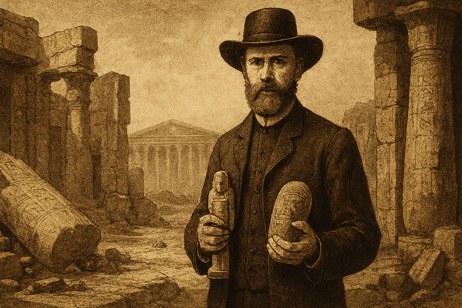 جريفيل تشيستر, تهريب الآثار المصرية, لصوص الآثار, المتحف البريطاني, متحف أشموليان, فلندرز بيتري, تاريخ مصر الحديث, دكتور قاسم زكي, سرقة التراث المصري, الآثار المهربة