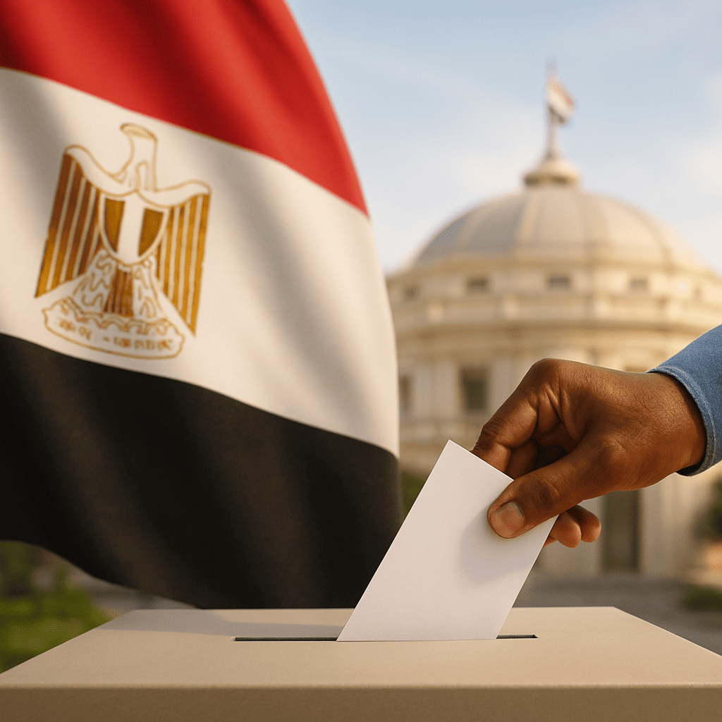 مواطن يدلي بصوته في انتخابات مجلس النواب المصري الشيوخ