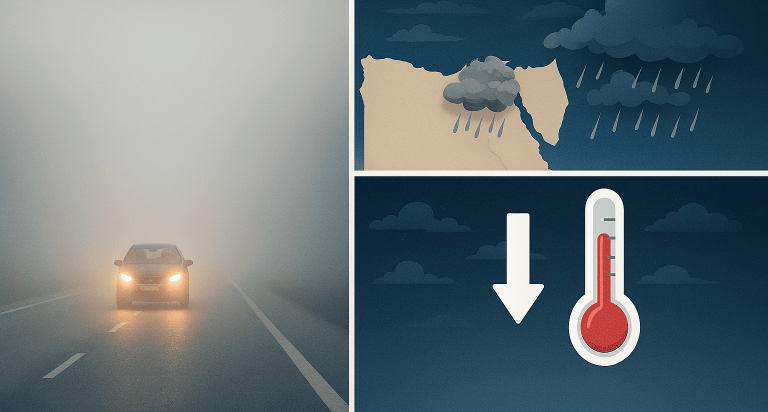 حالة الطقس غدا الثلاثاء وشبورة مائية كثيفة