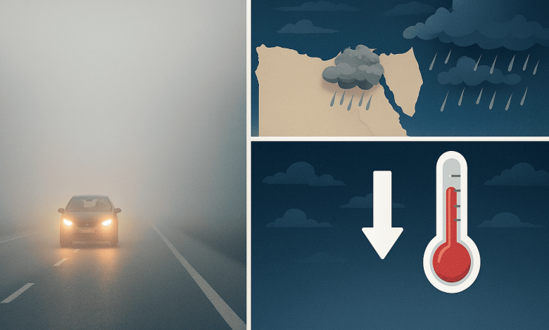 حالة الطقس غدا الثلاثاء وشبورة مائية كثيفة