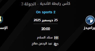 تشكيلة بيراميدز والإسماعيلي الرسمية