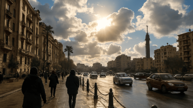 أماكن سقوط الأمطار