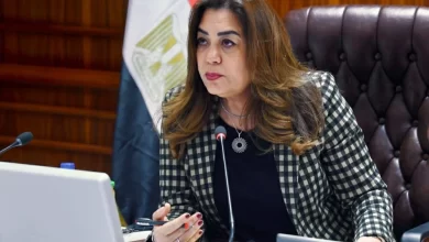 لدكتورة منال عوض وزيرة التنمية المحلية في اجتماع مع قيادات وزارة الاتصالات