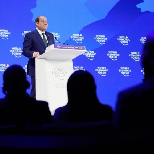 الرئيس السيسي يلقي كلمة مصر في منتدى دافوس الاقتصادي 2026.