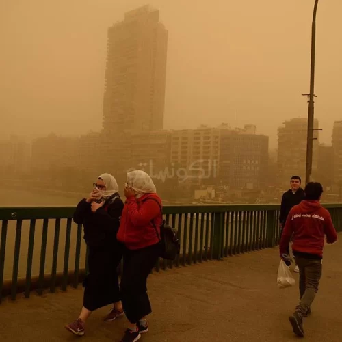 حالة الطقس اليوم والعاصفة الترابية
