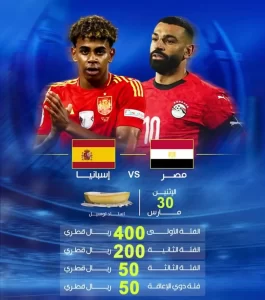 تذاكر مهرجان قطر لكرة القدم 2026, مباراة مصر وإسبانيا, كأس الفيناليسما 2026, ميسي ولامين يامال, منتخب مصر في قطر