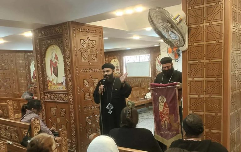 كنيسة الأنبا رويس بالمنصورة تحتفل بعيد فصح يونان