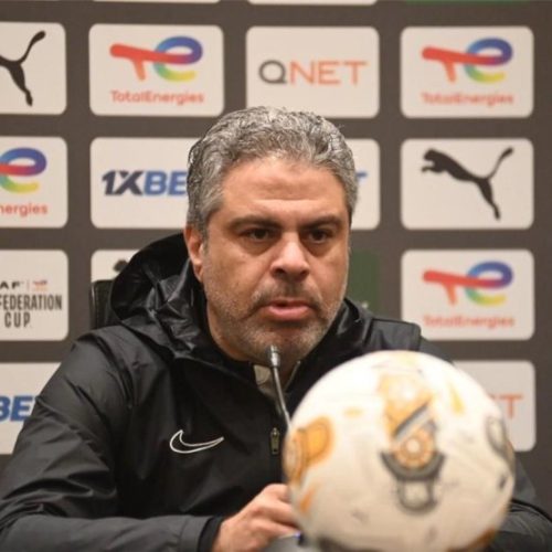 معتمد جمال مدرب نادي الزمالك خلال المؤتمر الصحفي