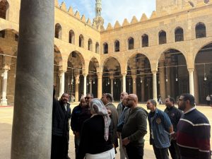 الأمين العام للمجلس الأعلى للآثار يتفقد أعمال الترميم في جامع محمد علي بقلعة صلاح الدين