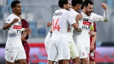 لاعبو الزمالك يحتفلون بالتأهل إلى نهائي الكونفدرالية الأفريقية 2026