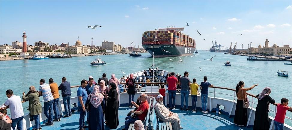 بين ضفتي قناة السويس.. رحلة المعدية في بورسعيد دقائق عابرة وتاريخ لا يموت