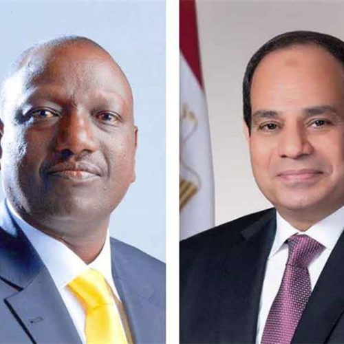 الرئيس السيسي يبحث مع رئيس كينيا تطورات الأزمة السودانية وملف مياه النيل