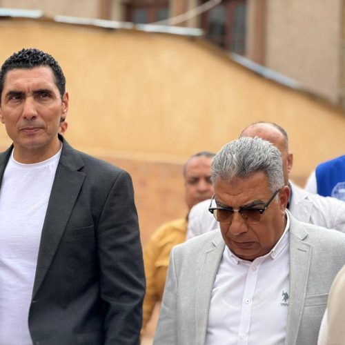 وزير الشباب ومحافظ الدقهلية يتفقدان مشروعات تطوير استاد المنصورة