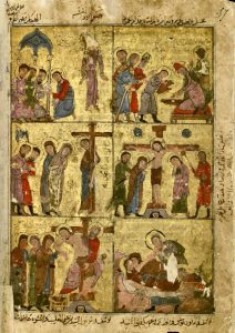 أسبوع الآلام، أحد الشعانين، الجمعة العظيمة، عيد القيامة، الفنون القبطية