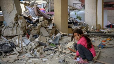 صورة توضح آثار غارة إسرائيلية عنيفة على بلدة قعقعية الجسر في قضاء النبطية جنوب لبنان
