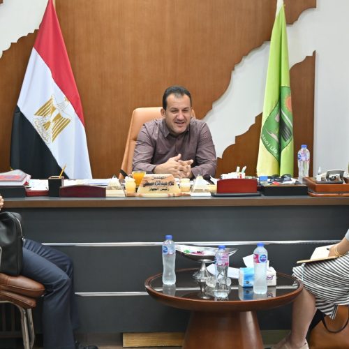 اجتماع جهاز تنمية العاشر من رمضان مع الوفد الصيني