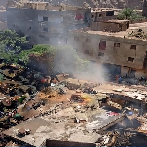 حريق عقار منشأة ناصر
