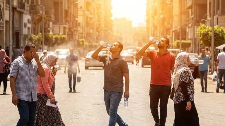 ذروة الموجة شديدة الحرارة اليوم وتحذيرات الأرصاد الجوية في مصر