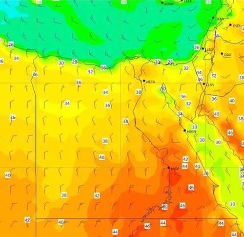 تأثير منخفض الهند الموسمي على حالة الطقس ودرجات الحرارة في مصر