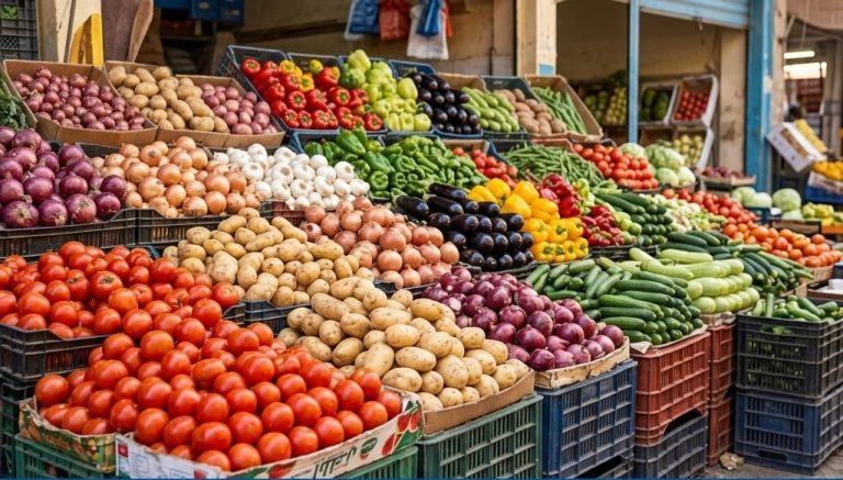 أسعار الخضروات والفاكهة اليوم في سوق العبور